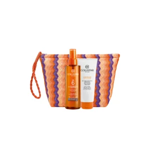 LINEA SOLARI - COFANETTO OLIO SECCO SUPERABBRONZANTE SPF 6 + DOPOSOLE 100 ML + POCHETTE