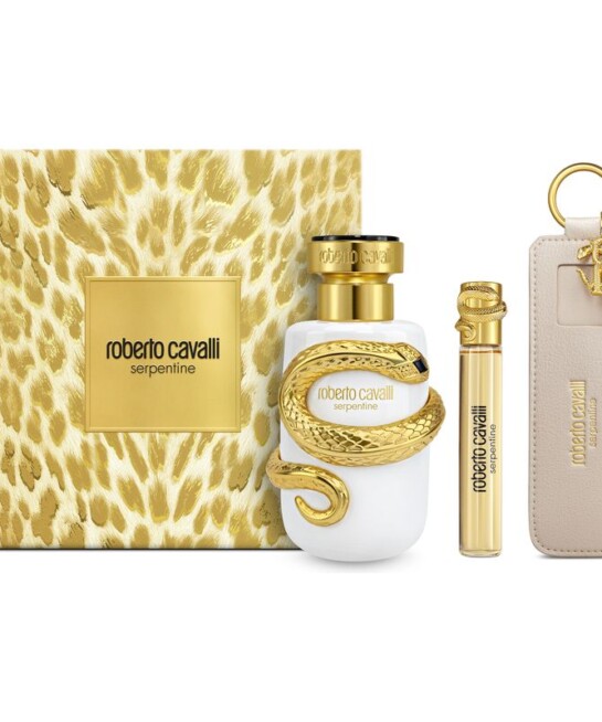 ROBERTO CAVALLI SERPENTINE - COFANETTO PARFUM 100 ML + PARFUM 15 ML + PURSE SPRAY CASE