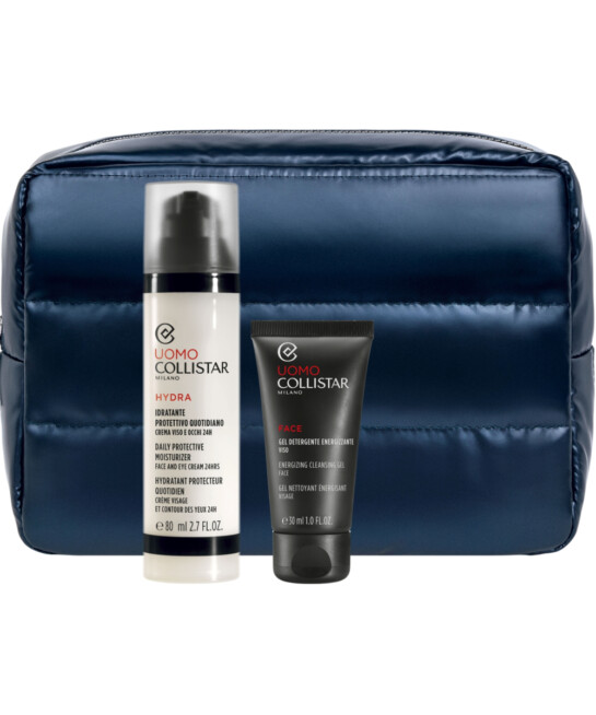 LINEA UOMO - COFANETTO IDRATANTE PROTETTIVO QUOTIDIANO 80 ML + GEL DETERGENTE ENERGIZZANTE VISO 30 ML