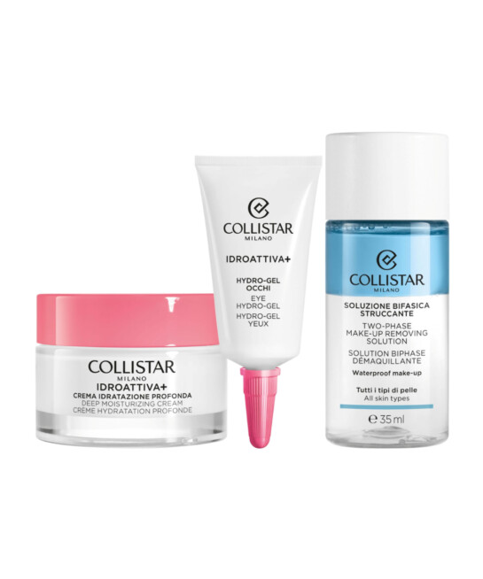 IDROATTIVA+ - COFANETTO CREMA DI IDRATAZIONE PROFONDA 30 ML + YHDRO-GEL OCCHI 5 ML + SOLUZIONE BIFASICA STRUCCANTE 25 ML