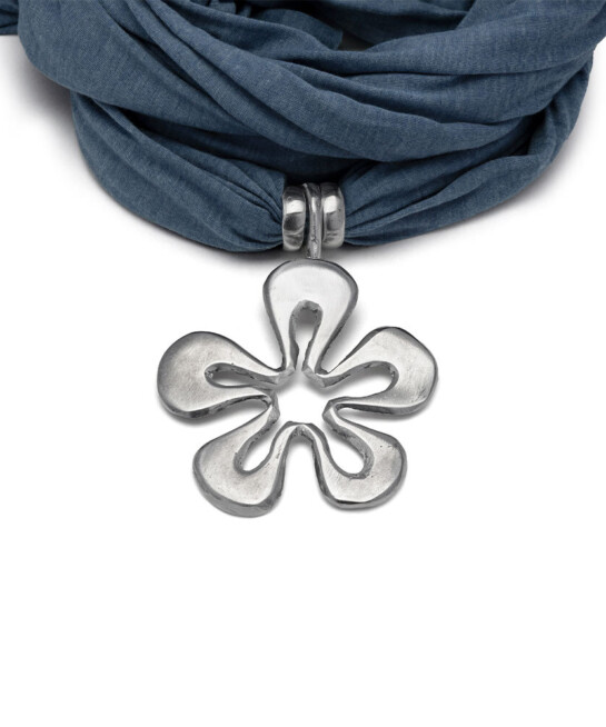 VESTOPAZZO - SCIARPA GIOIELLO JEANS FLEUR A TROU