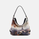 BORSA YES BAG -  City Painted Borsa A Spalla Grande Donna PARIS VIEW