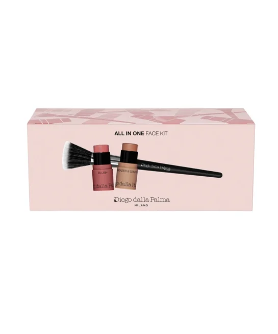 VISO ALL IN ONE - STICK MULTIUSO IN CREMA BLUSH 43 + BRONZER&CONTOUR 51 + STIPPLING BRUSH