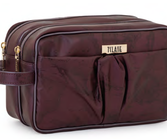 POCHETTE ALVIERO MARTINI - BEAUTY CON TASCA ARRICCIATA DEEP BORDEAUX