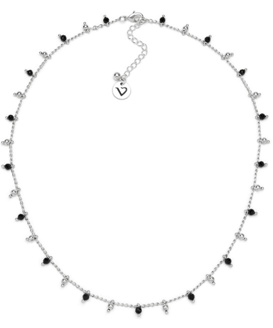 VESTOPAZZO - GIROCOLLO CATENA SFERE NERE/SILVER