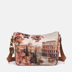 BORSA YES BAG -  Yes Bag Borsa A Spalla Stampa Città DEAR ROME