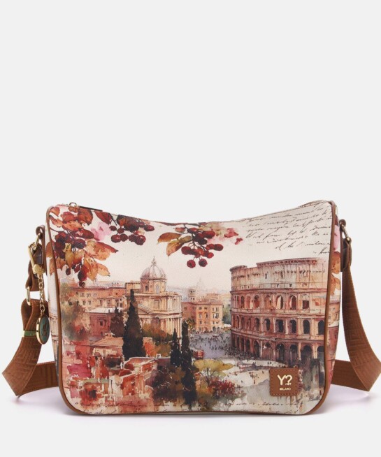 BORSA YES BAG -  Yes Bag Borsa A Spalla Stampa Città DEAR ROME