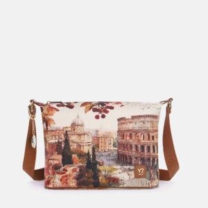 BORSA YES BAG -  Yes Bag Borsa A Spalla Grande Stampa Città DEAR ROME